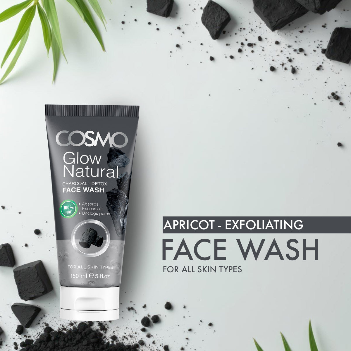 Glow Natural Charcoal Detox Face Wash
